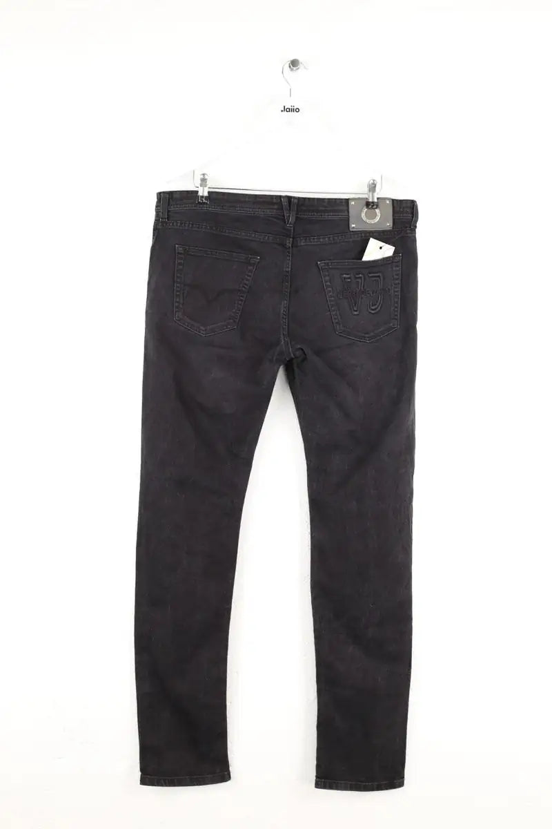 Jean slim Versace Anthracite en Coton