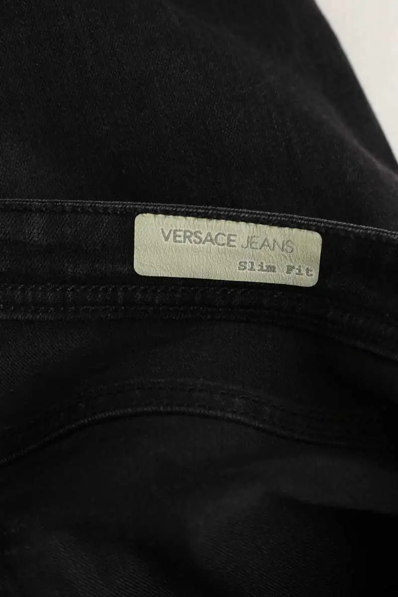 Jean slim Versace Anthracite en Coton