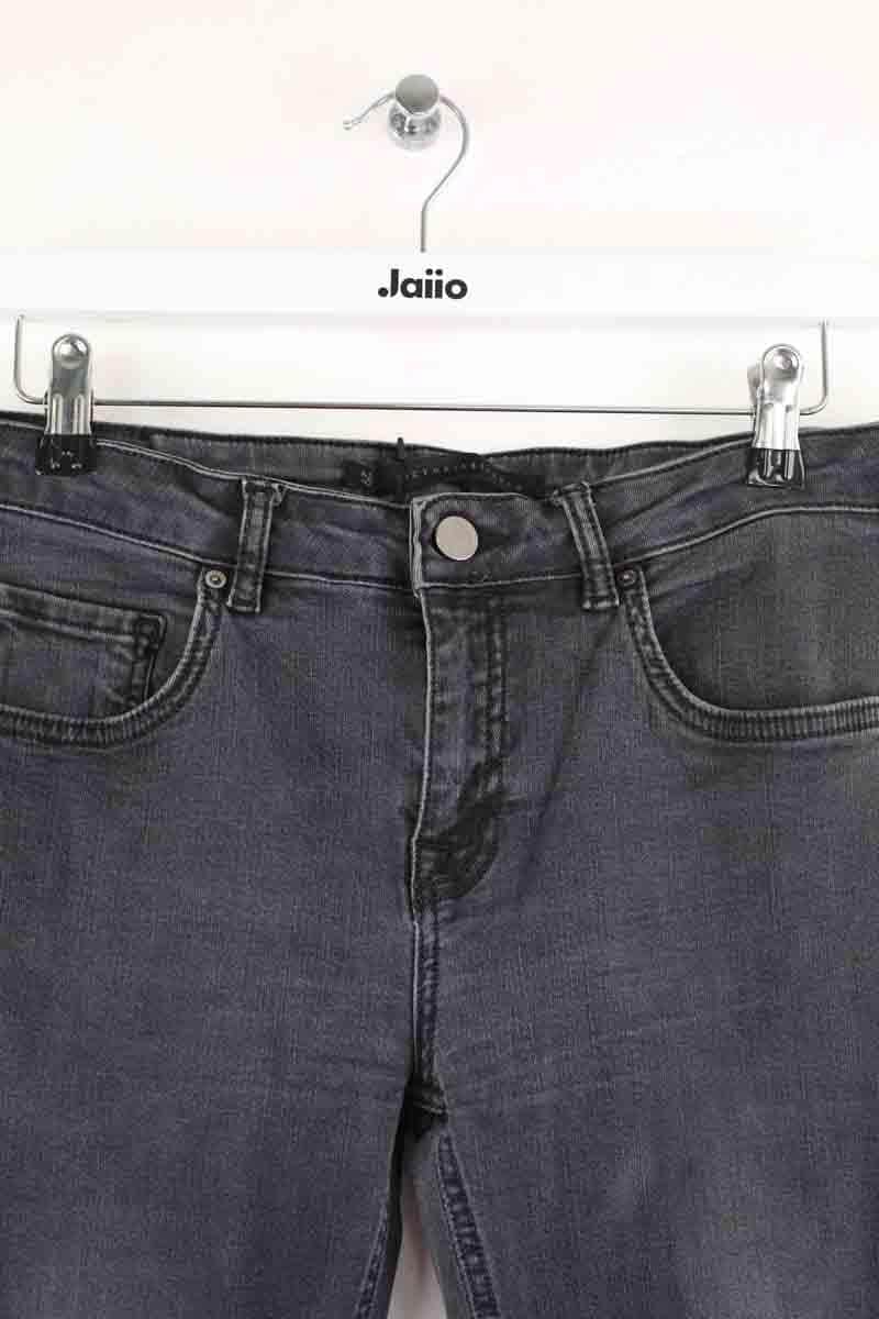 Jean slim Victoria Beckham Gris en Coton