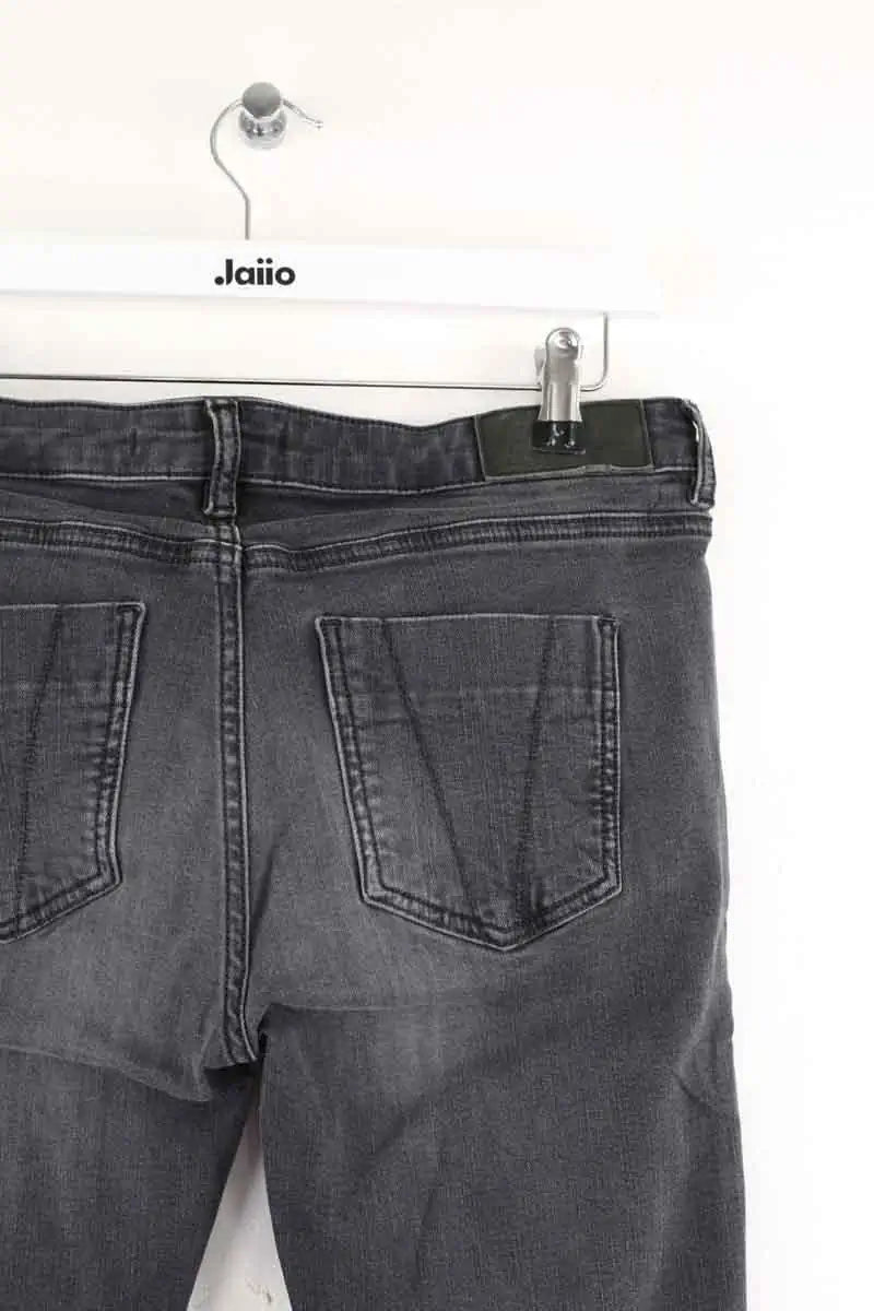 Jean slim Victoria Beckham Gris en Coton