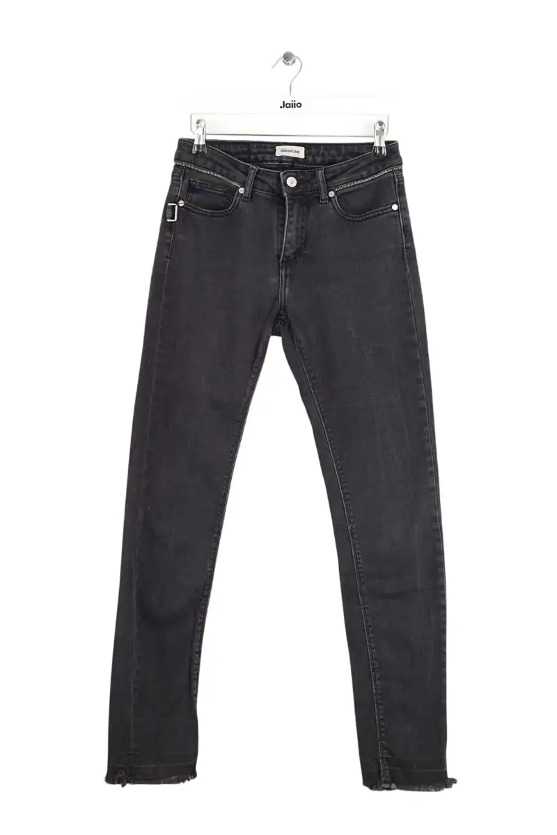 Jean slim Zadig & Voltaire Anthracite en Coton, taille XS - Seconde Main