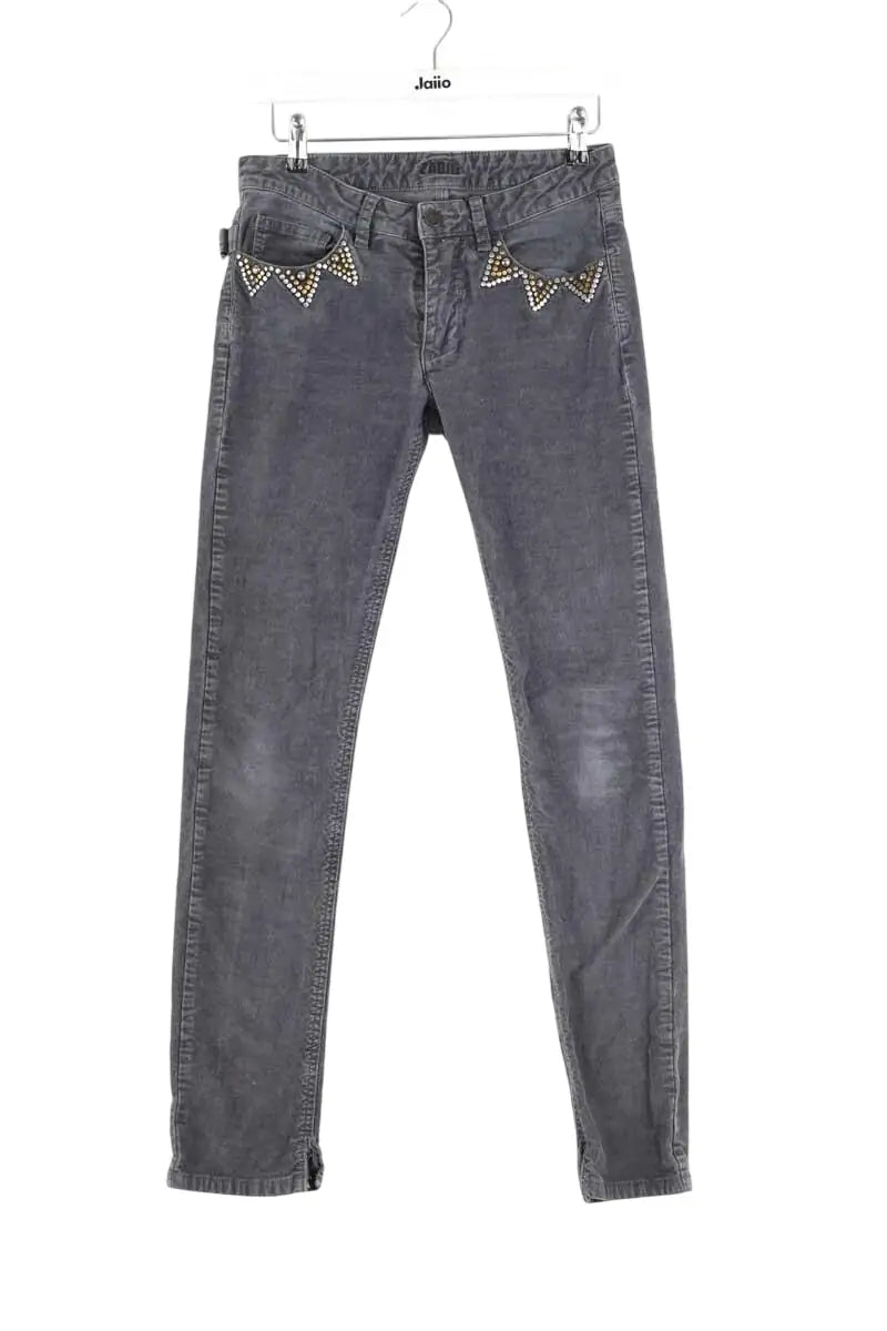 Jean slim Zadig & Voltaire Gris en Coton, taille S - Seconde Main