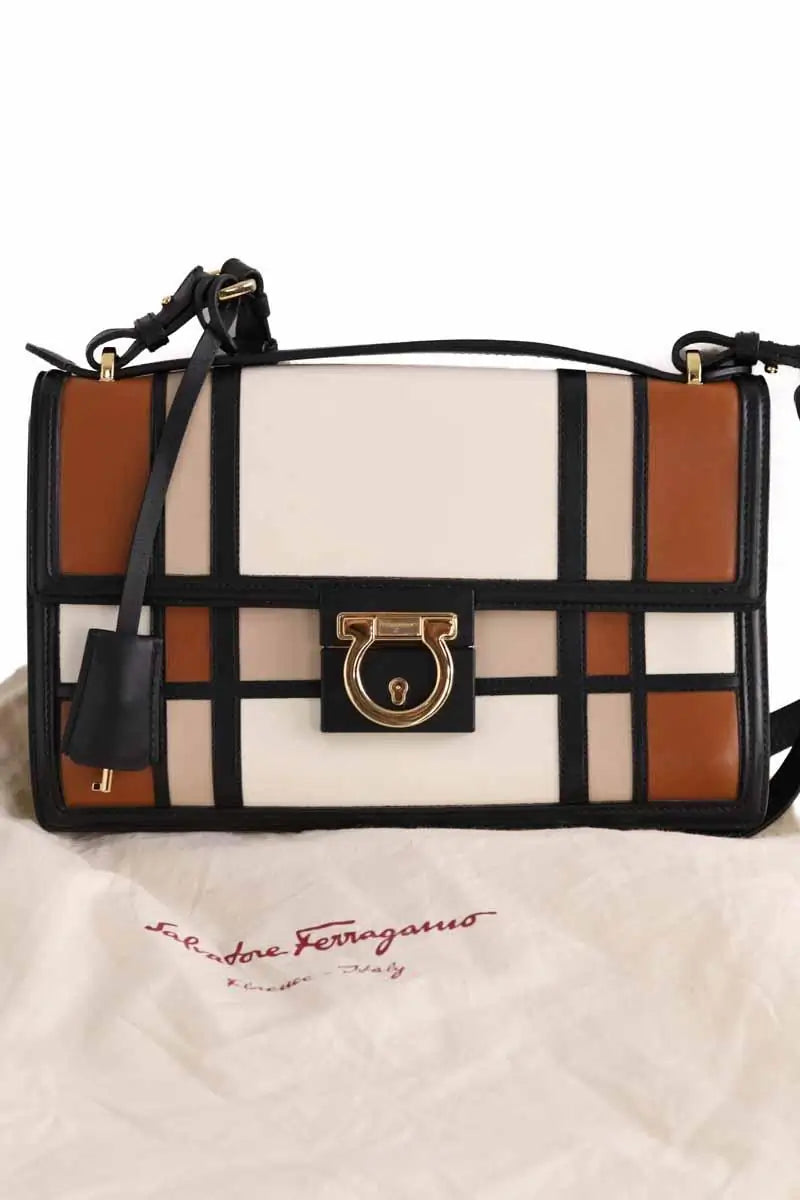 Sac porté épaule Salvatore Ferragamo Aileen  Marron en Cuir