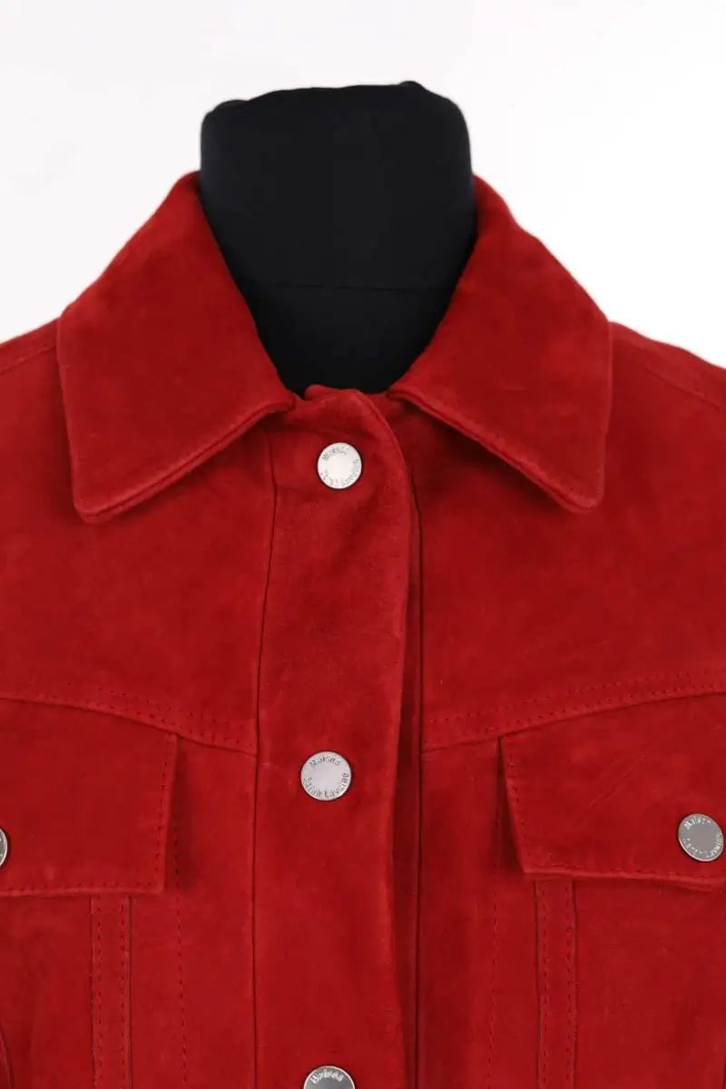 Veste Maison Sarah Lavoine Rouge en Cuir