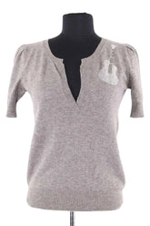 Top Maje Rock 2 Gris en Synthétique, taille M - Seconde Main
