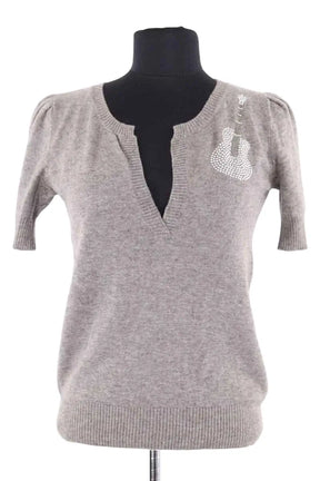 Top Maje Rock 2 Gris en Synthétique, taille M - Seconde Main