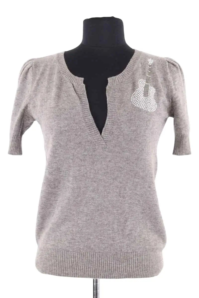 Top Maje Rock 2 Gris en Synthétique, taille M - Seconde Main