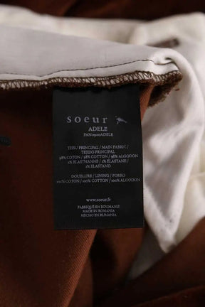 Pantalon droit Soeur Marron en Velours