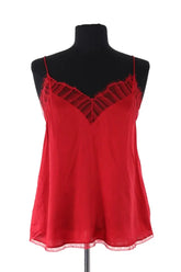 Top sans manche Iro Berwyn Rouge en Soie, taille S - Seconde Main