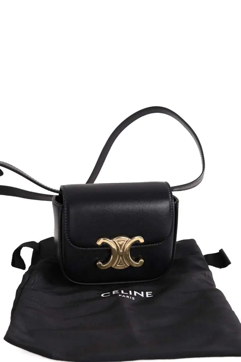 Mini sac Celine Mini Claude Noir en Cuir