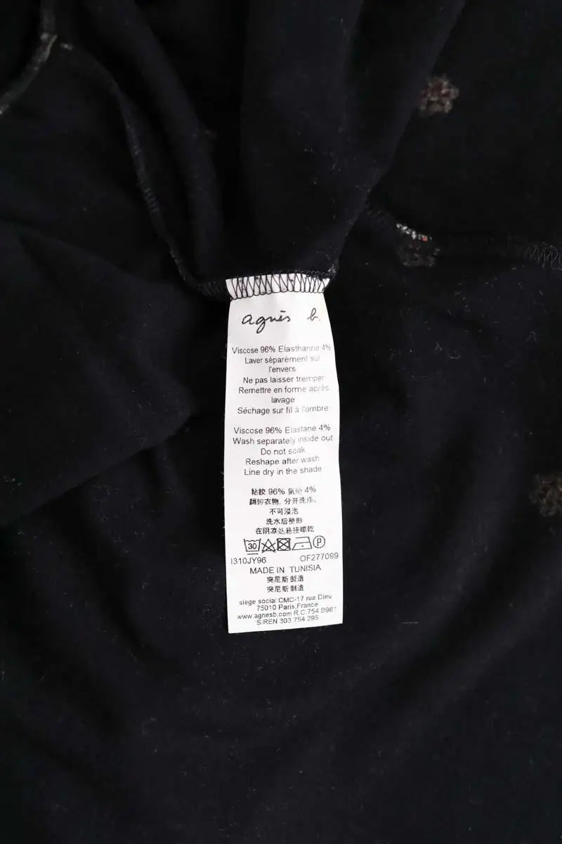 Jupe Agnès B. Noir en Viscose