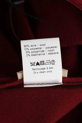 Jupe Alaïa Bordeaux en Laine