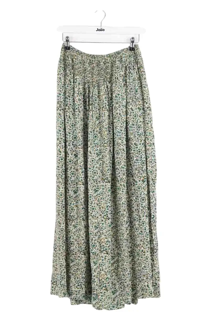 Jupe Antik Batik Vert en Coton, taille M - Seconde Main