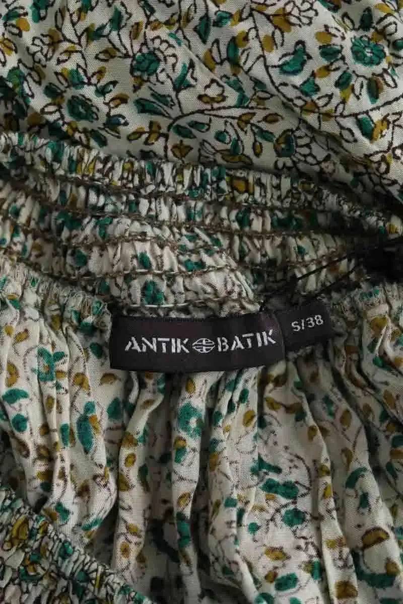 Jupe Antik Batik Vert en Coton
