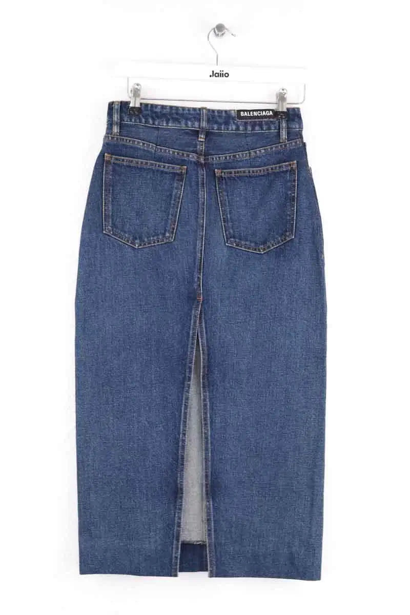 Jupe Balenciaga Bleu en Coton