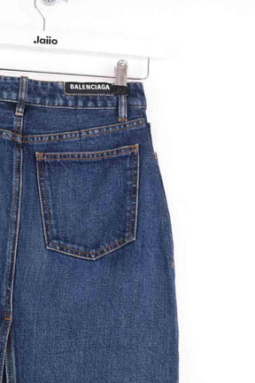 Jupe Balenciaga Bleu en Coton