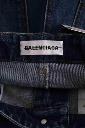 Jupe Balenciaga Bleu en Coton
