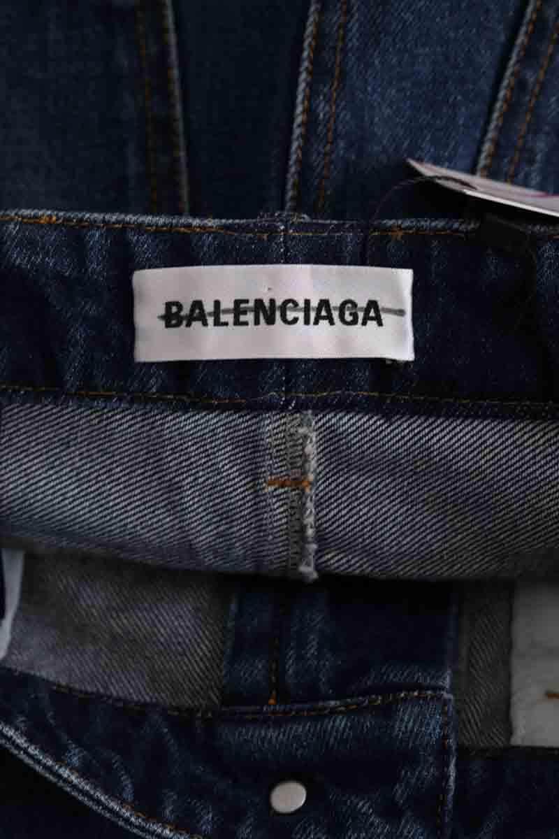Jupe Balenciaga Bleu en Coton