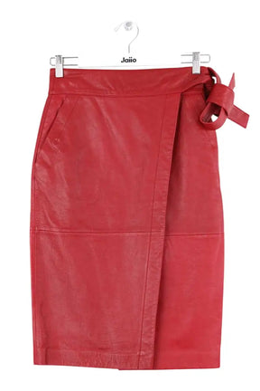 Jupe Ba&Sh Rouge en Cuir, taille S - Seconde Main