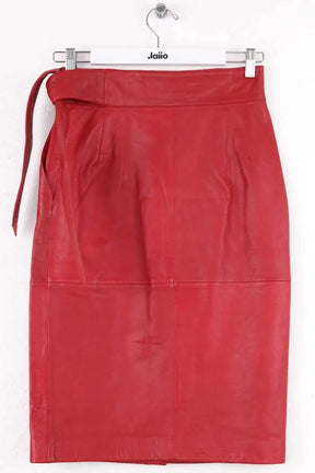 Jupe Ba&Sh Rouge en Cuir