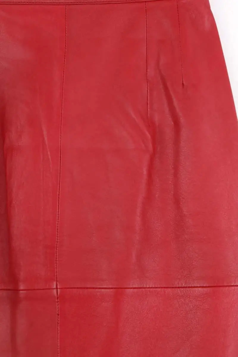 Jupe Ba&Sh Rouge en Cuir