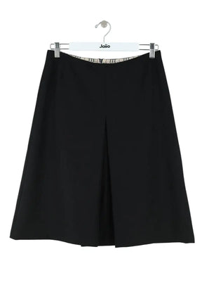 Jupe Burberry Noir en Laine, taille L - Seconde Main