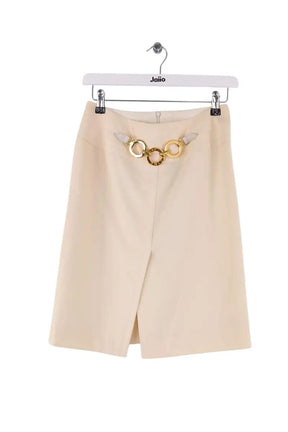 Jupe Celine Beige en Laine, taille M - Seconde Main