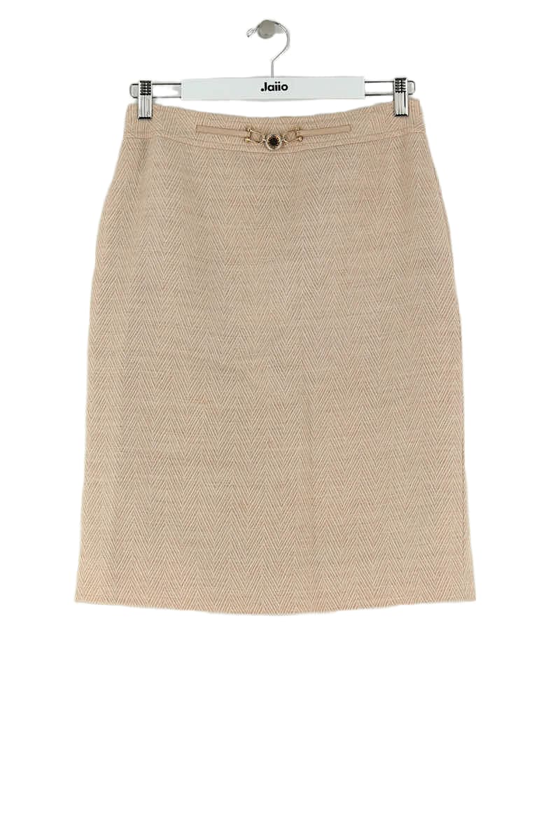Jupe Celine Beige en Laine, taille S - Seconde Main