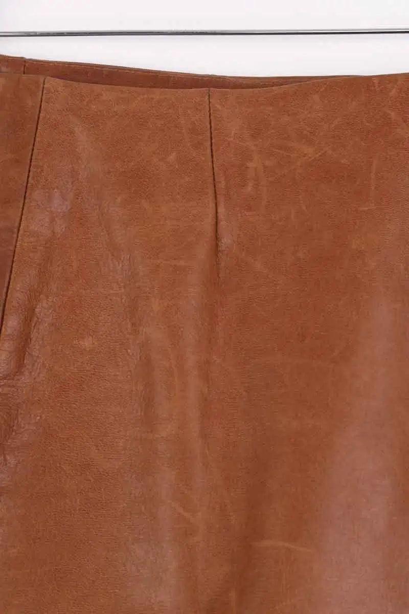 Jupe Celine Marron en Cuir