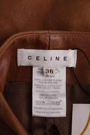 Jupe Celine Marron en Cuir