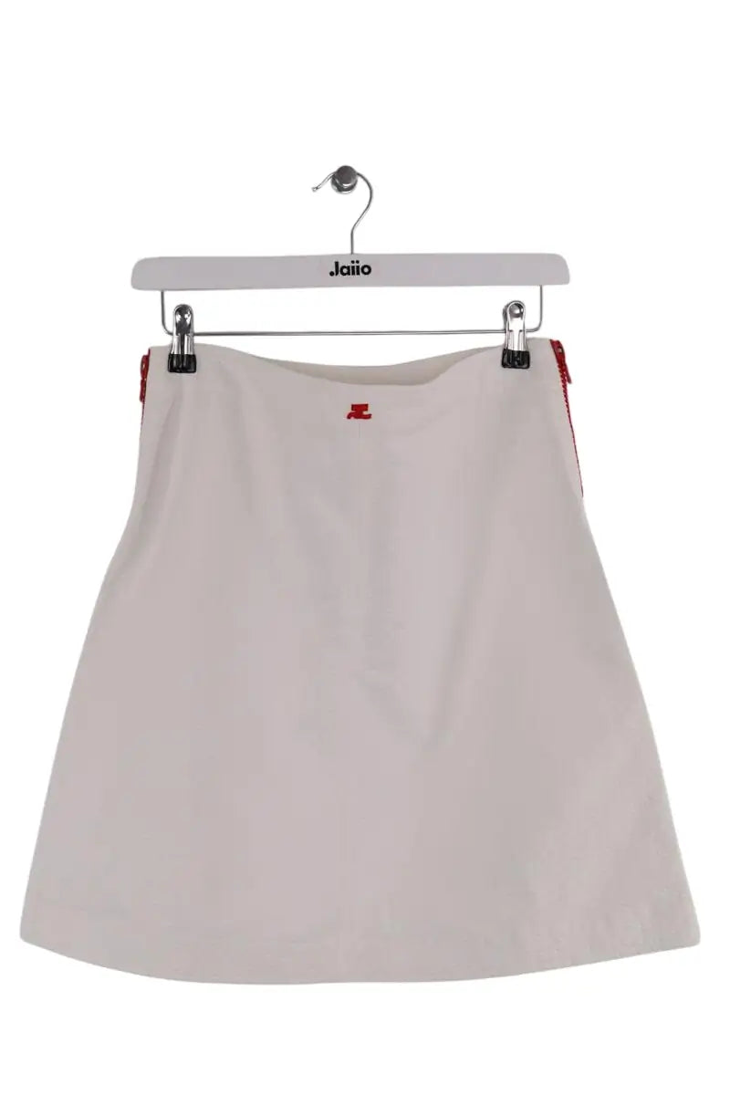Jupe Courrèges Blanc en Coton, taille L - Seconde Main