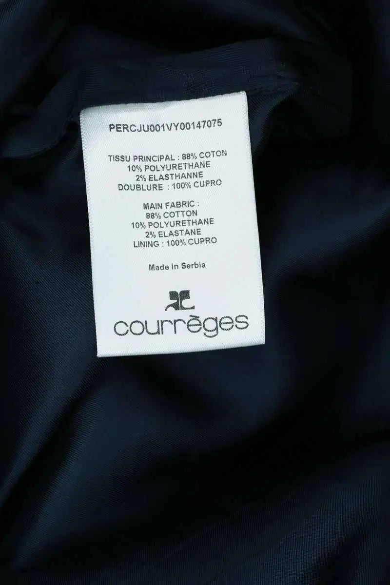 Jupe Courrèges Marine en Coton