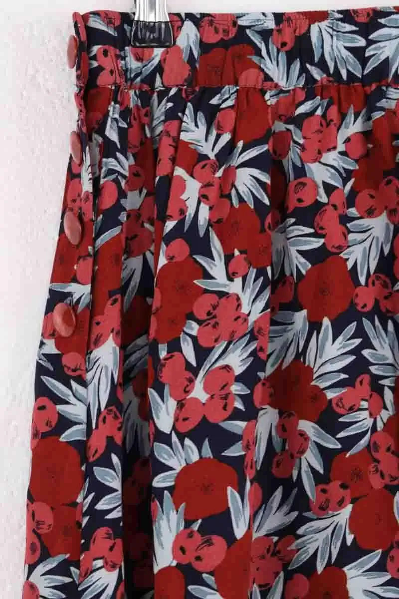 Jupe Des Petits Hauts Rouge en Viscose
