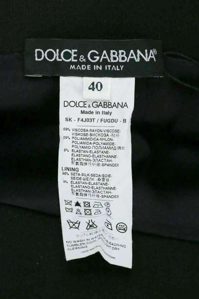 Jupe Dolce & Gabbana Noir en Viscose