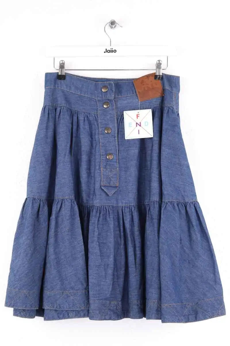 Jupe Fendi Bleu en Coton