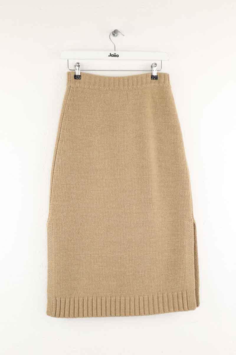 Jupe Ines de la Fressange Damia Beige en Laine