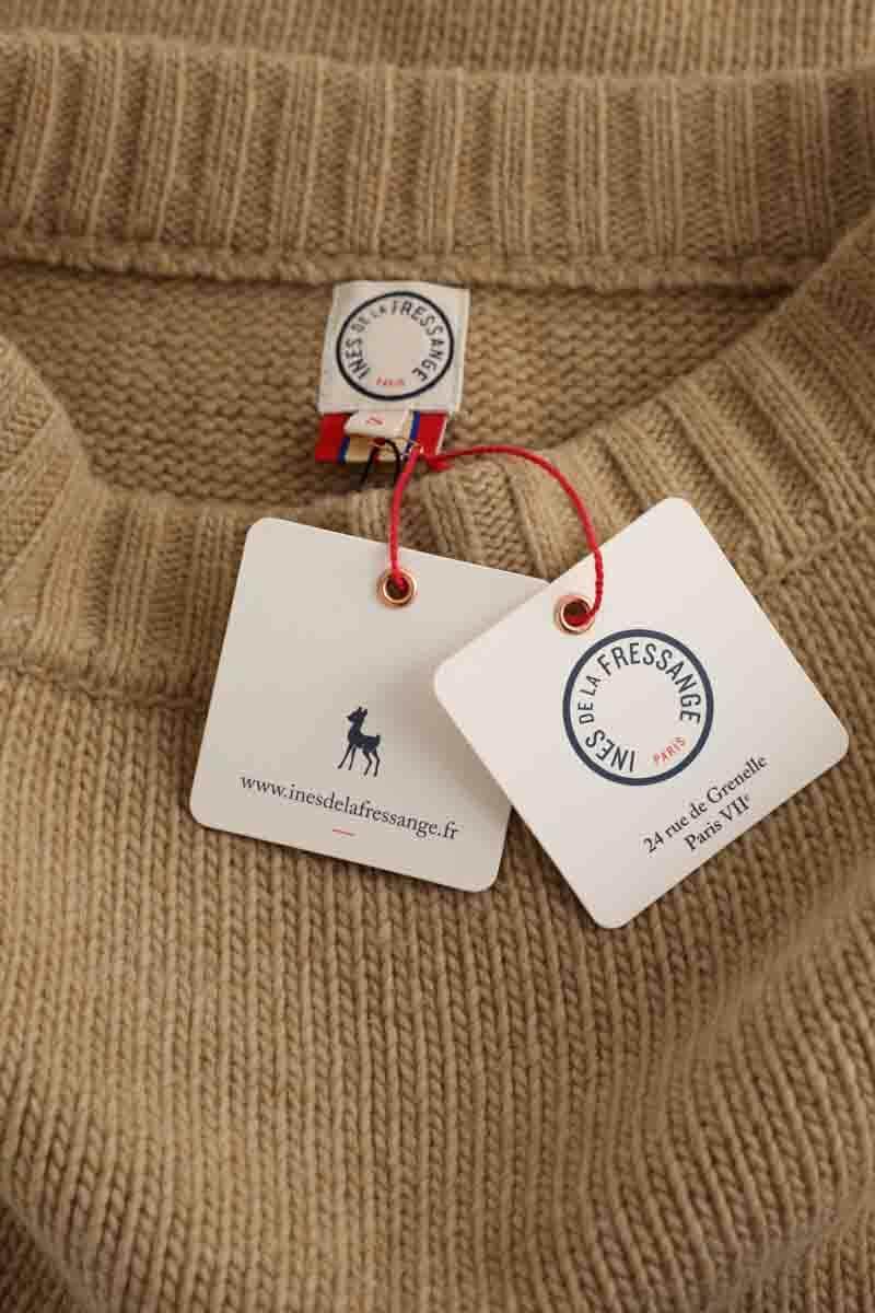 Jupe Ines de la Fressange Damia Beige en Laine