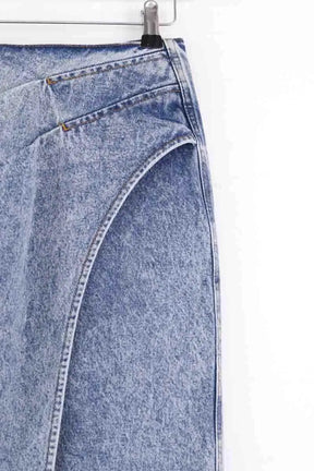 Jupe Iro Bleu en Coton