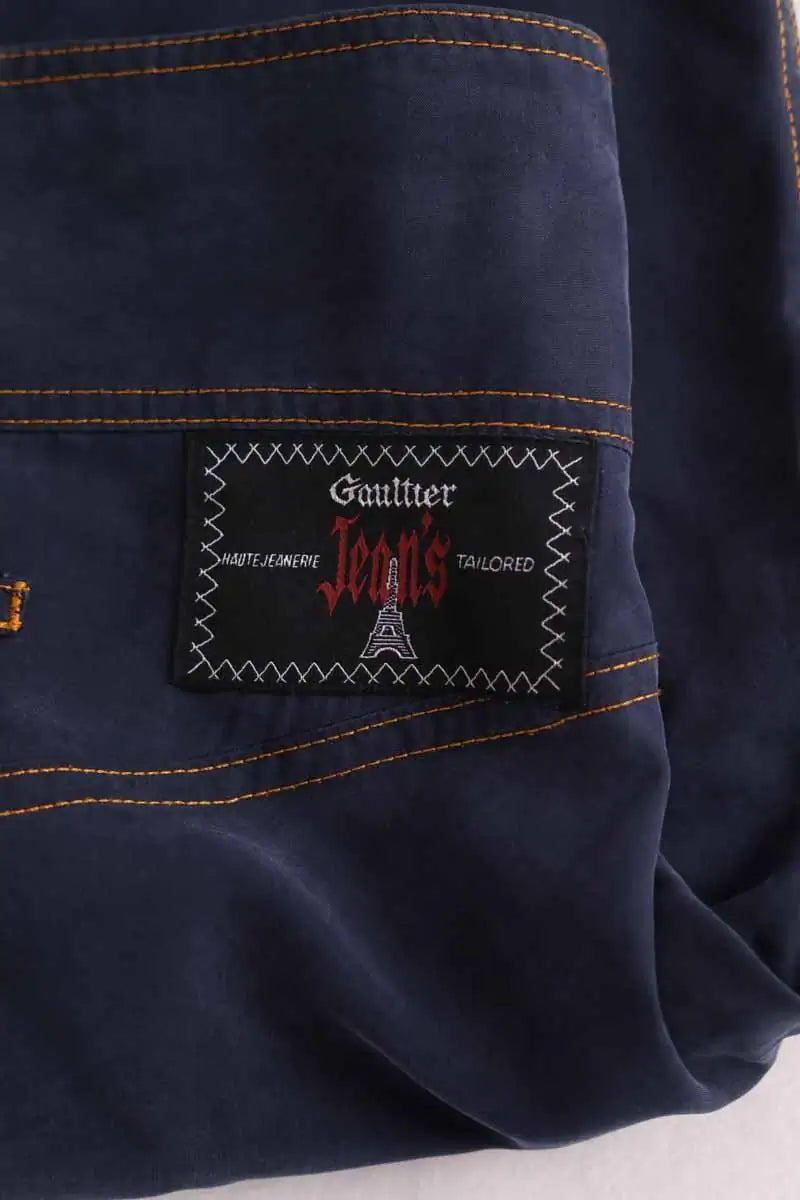 Jupe Jean Paul Gaultier Marine en Synthétique