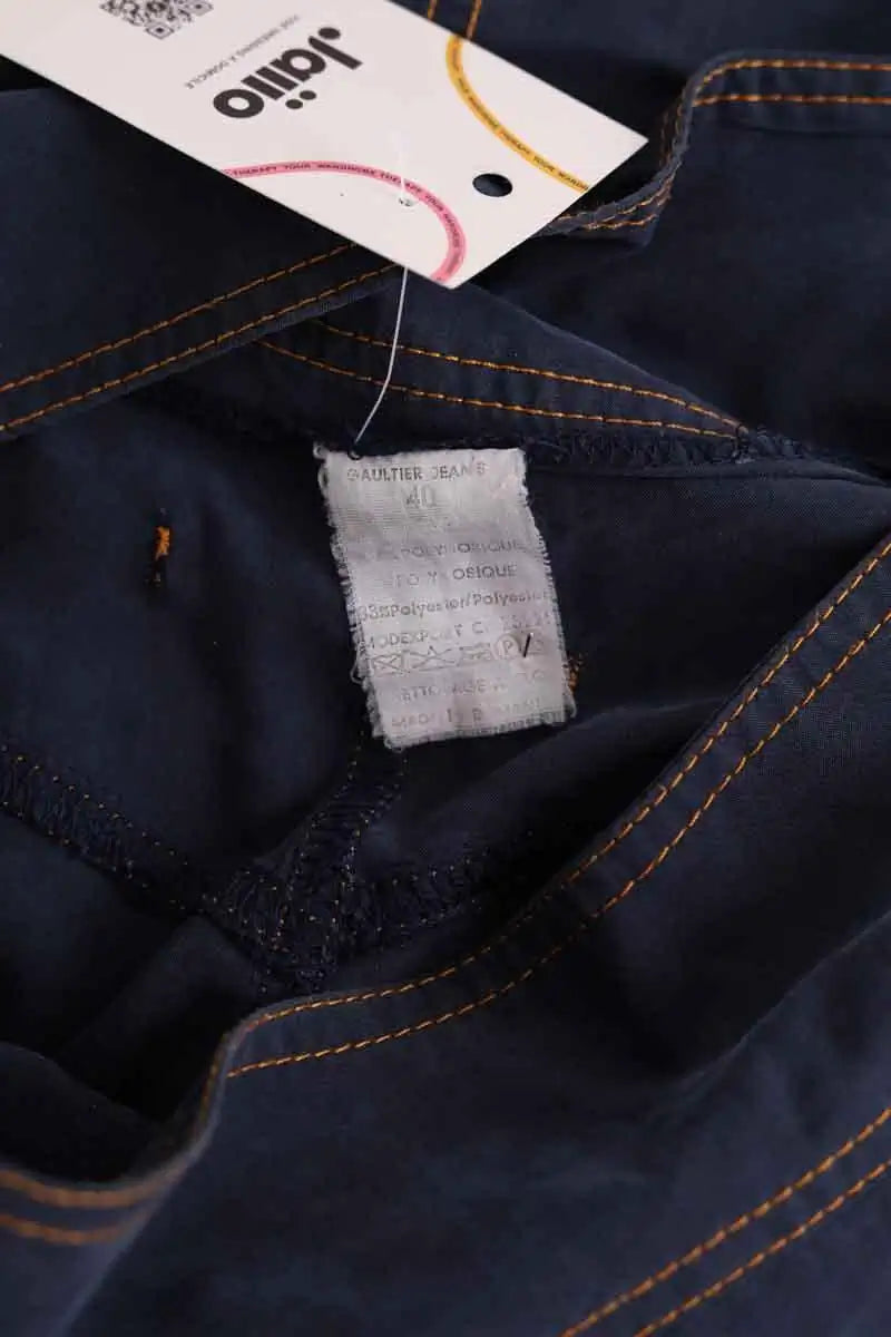 Jupe Jean Paul Gaultier Marine en Synthétique