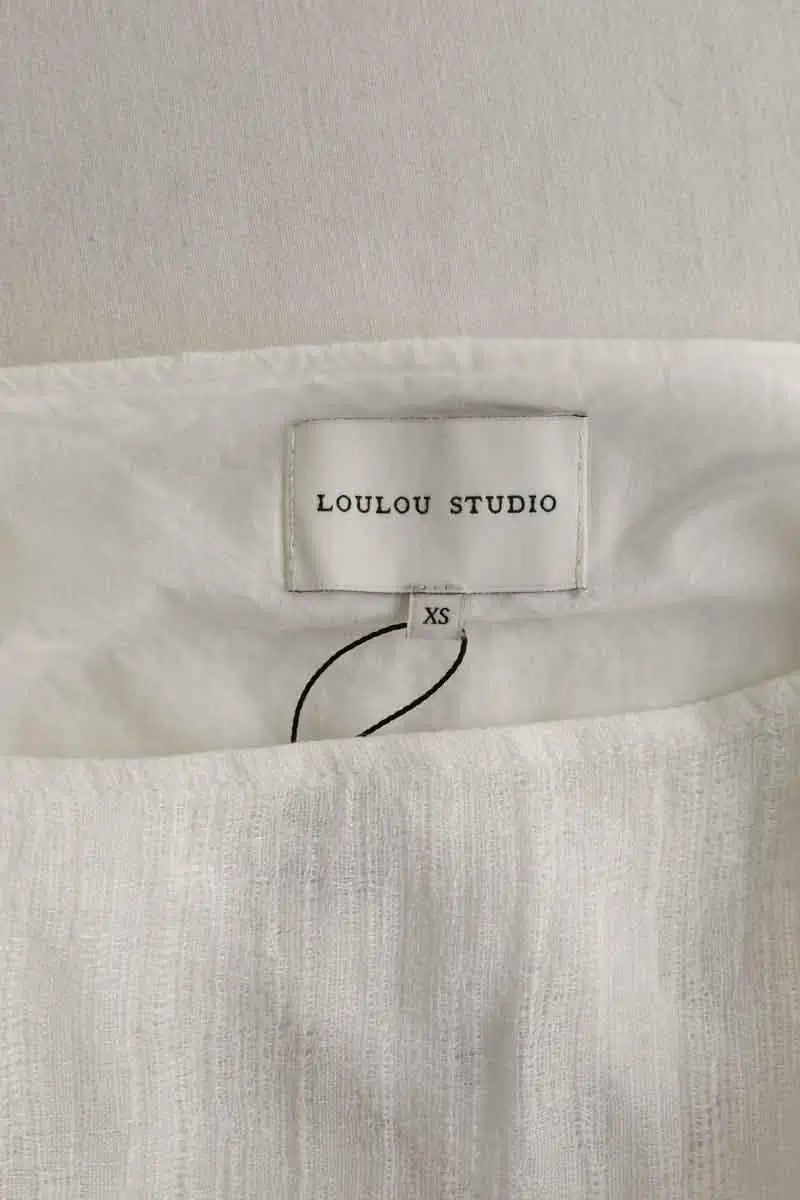 Jupe Loulou Studio Blanc en Coton