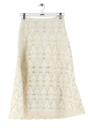 Jupe Maje Blanc en Polyester, taille M - Seconde Main