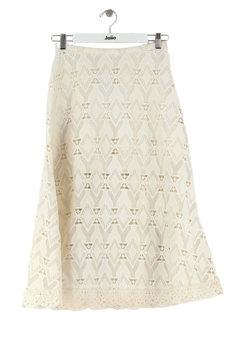 Jupe Maje Blanc en Polyester, taille M - Seconde Main