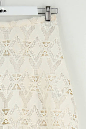 Jupe Maje Blanc en Polyester