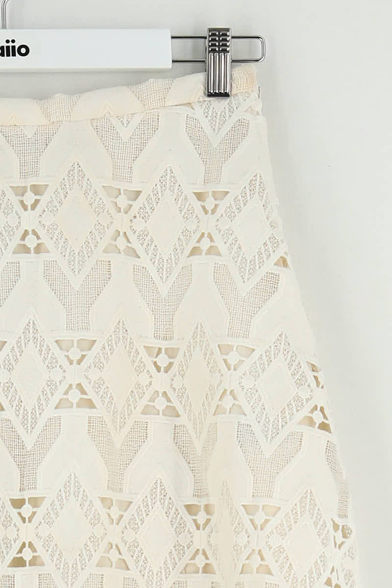 Jupe Maje Blanc en Polyester