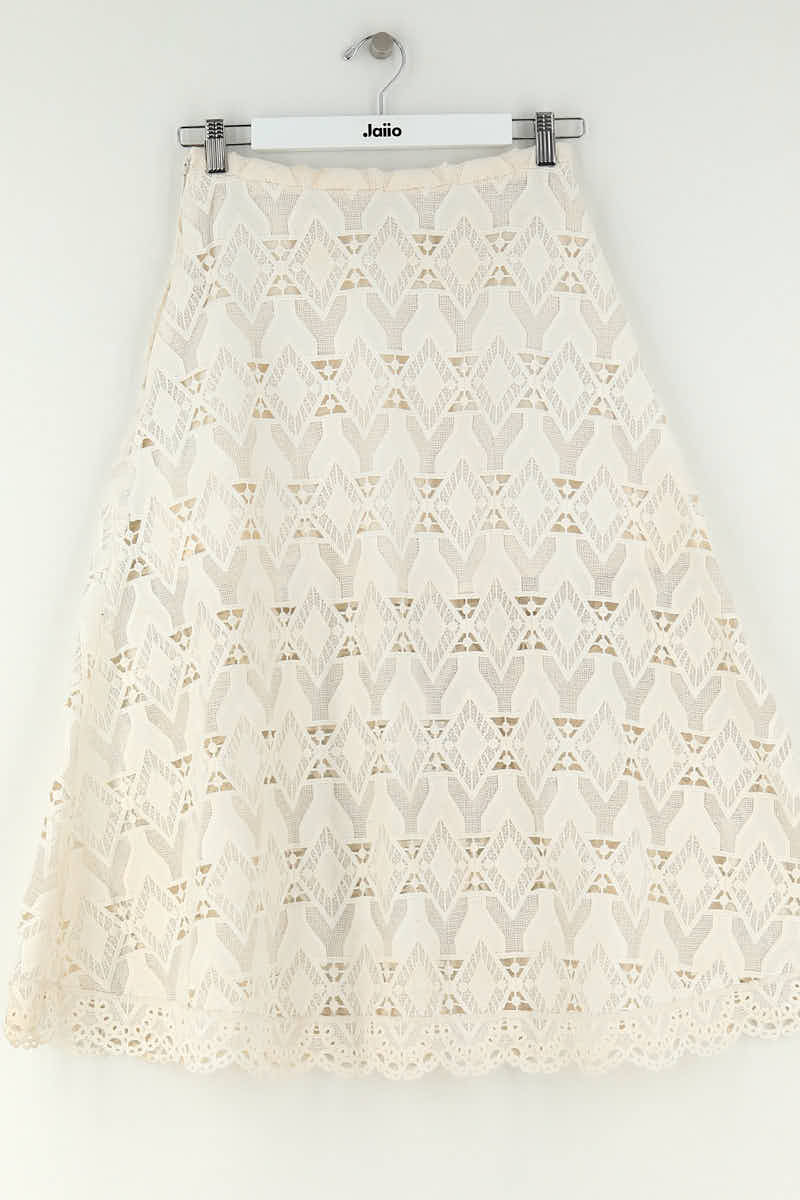 Jupe Maje Blanc en Polyester