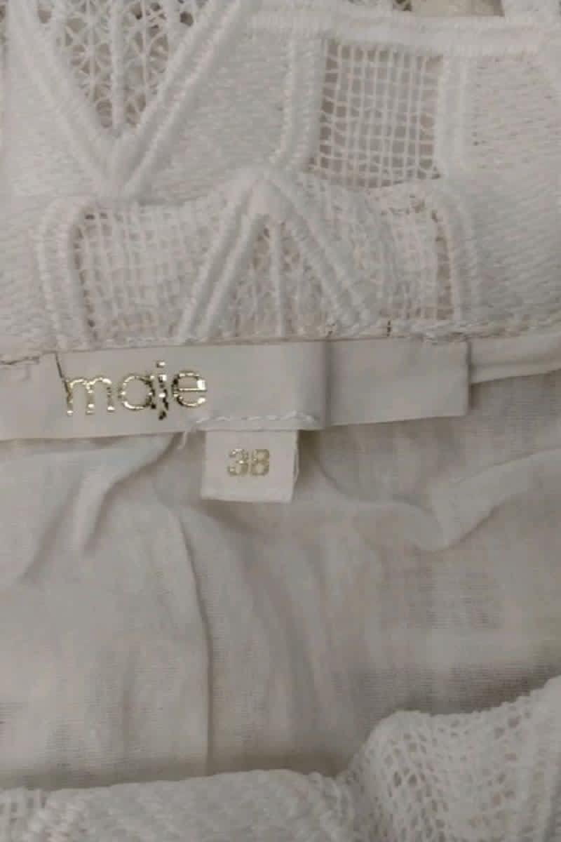 Jupe Maje Blanc en Polyester