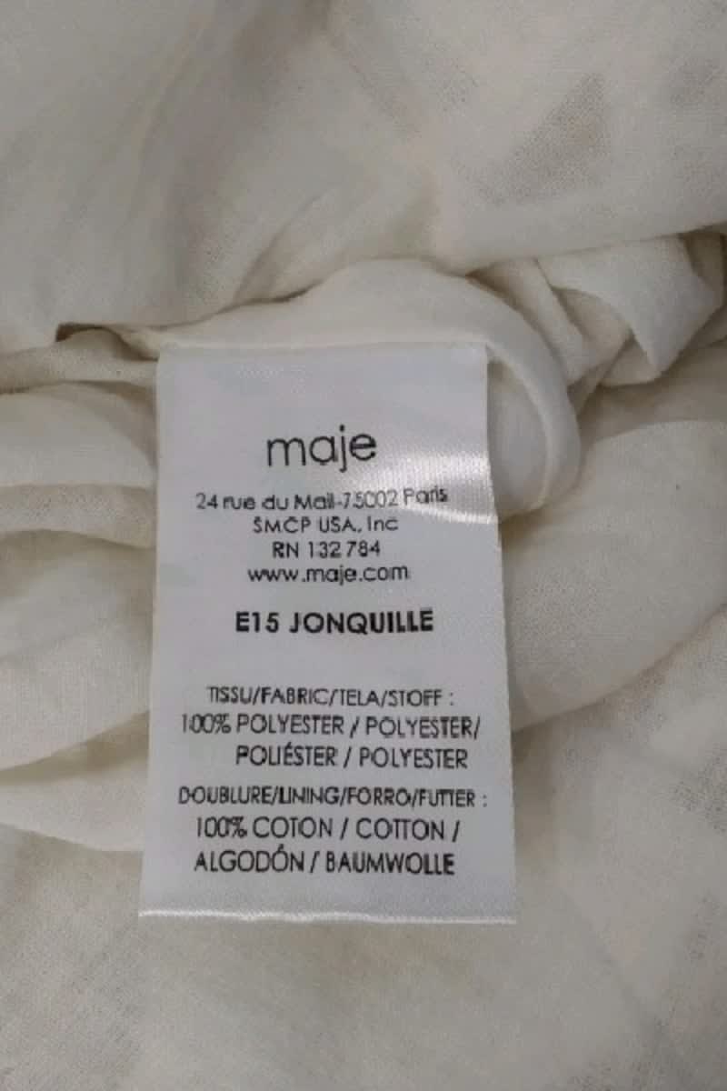 Jupe Maje Blanc en Polyester