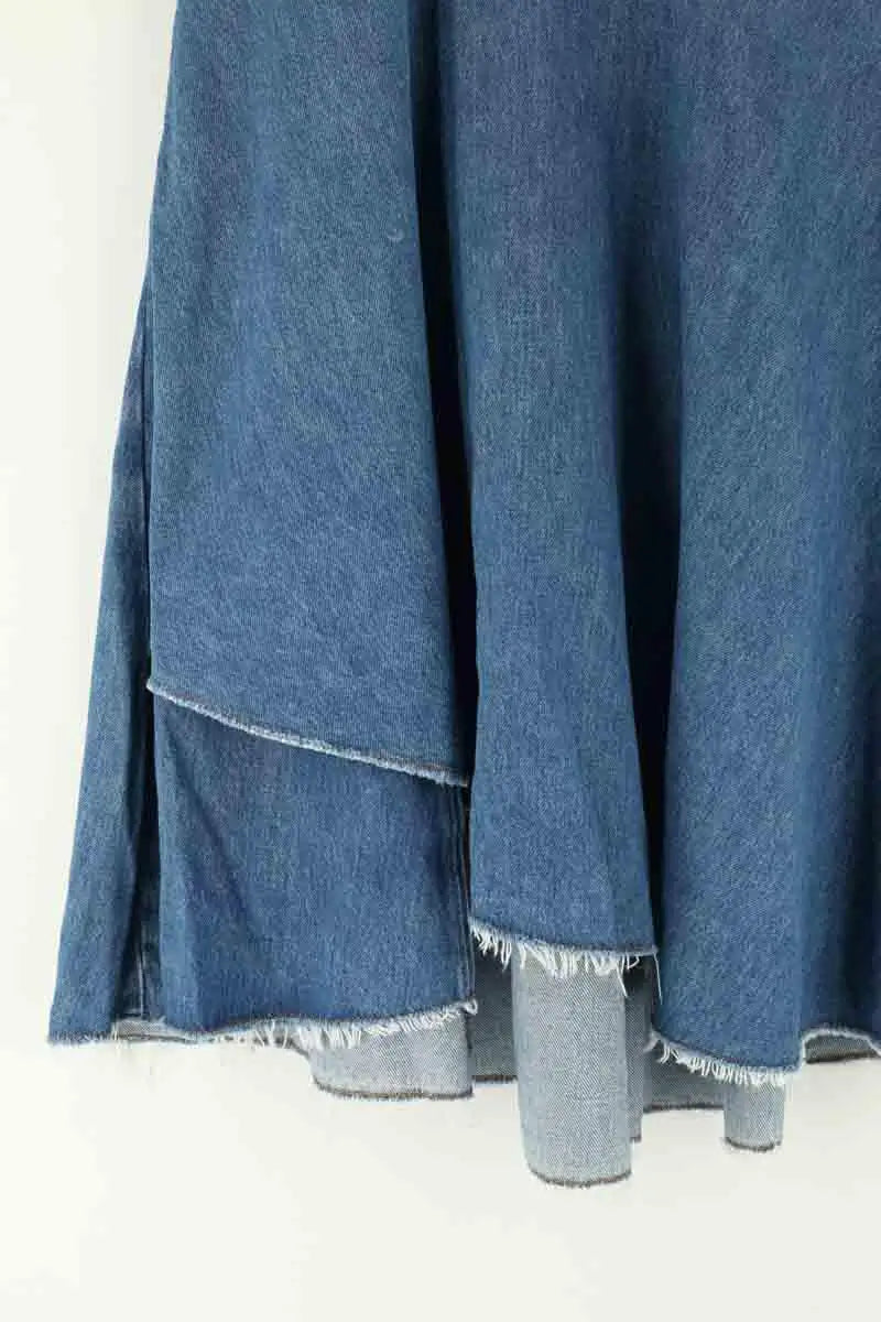 Jupe Maje Bleu en Coton