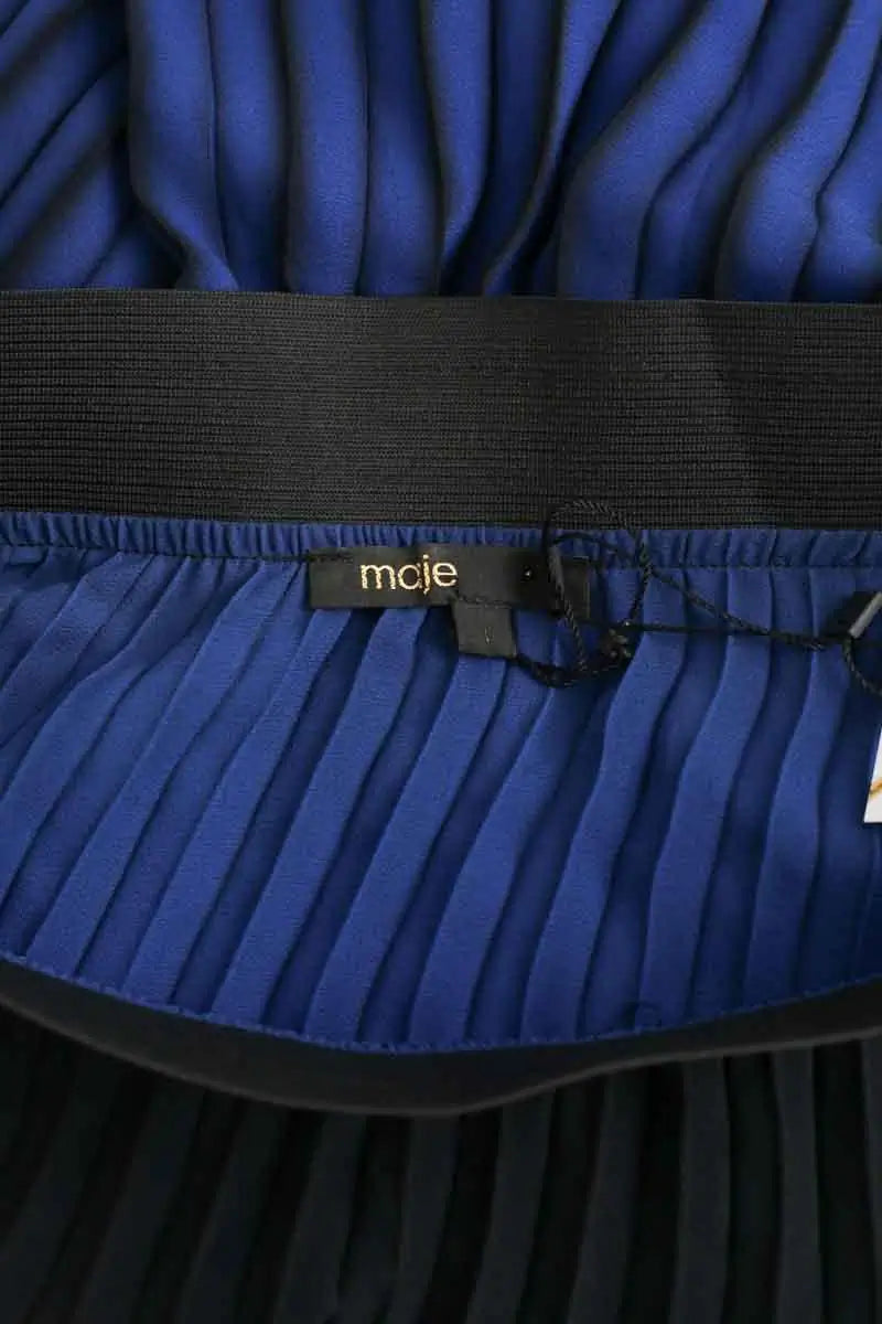 Jupe Maje Bleu en Polyester
